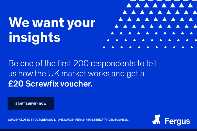 UK trades businesses – share your views in return for a £20 Screwfix voucher!