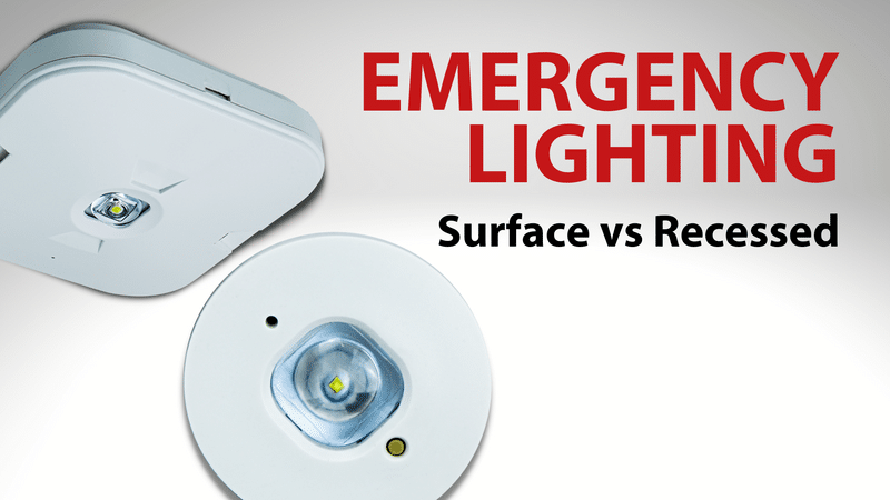 Emergency lighting: surface vs recessed | Red Arrow Trading