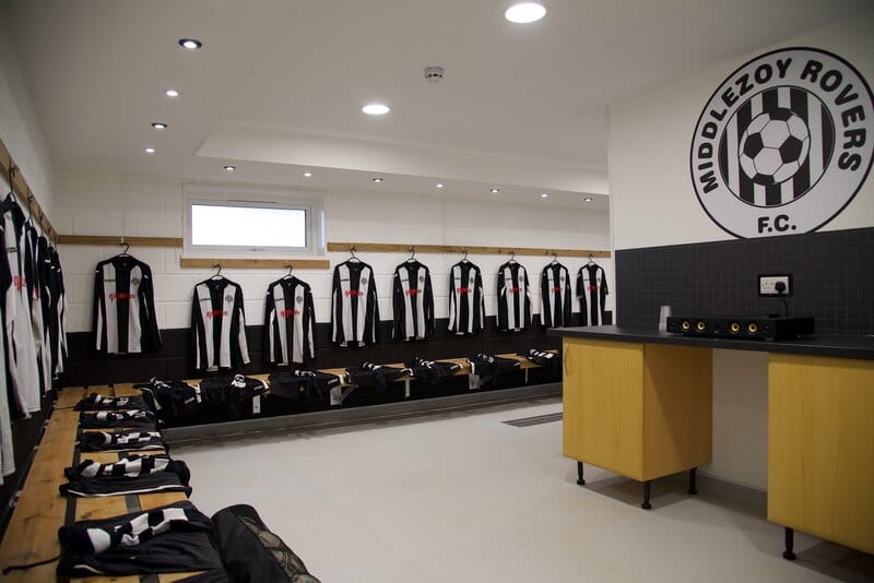 ESP on target at new football pavilion