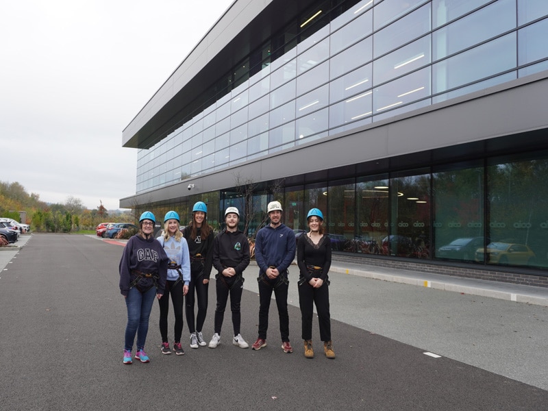 Aico abseil in support of The Movement Centre